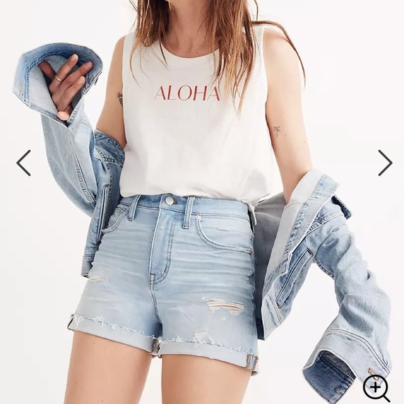 Madewell high rise denim shorts - Picture 1 of 4